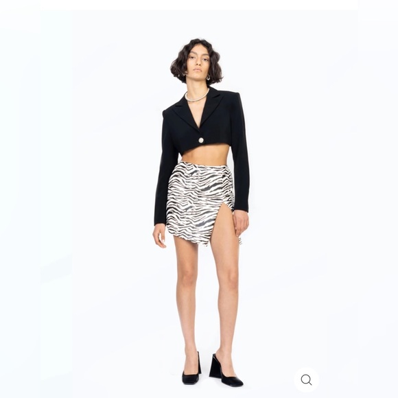 Ronny Kobo Fallon Skirt in Zebra Size M NWT - Picture 1 of 13